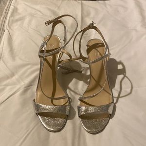 Silver strap shoes